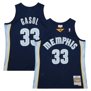 Sofisticato Marc Gasol Memphis Grizzlies 2008/09 Hardwood Classics Swingman Throwback Jersey Navy
