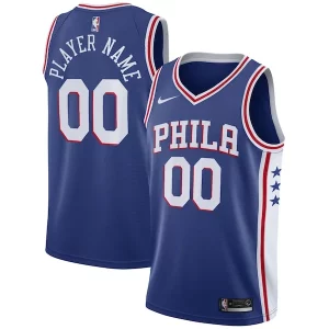 Sofisticato Philadelphia 76ers Nike 2020/21 Swingman Custom Jersey Icon Edition Royal