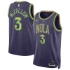 Sofisticato Resistente CJ McCollum New Orleans Pelicans Nike Unisex 2024/25 Swingman Player Jersey City Edition Purple