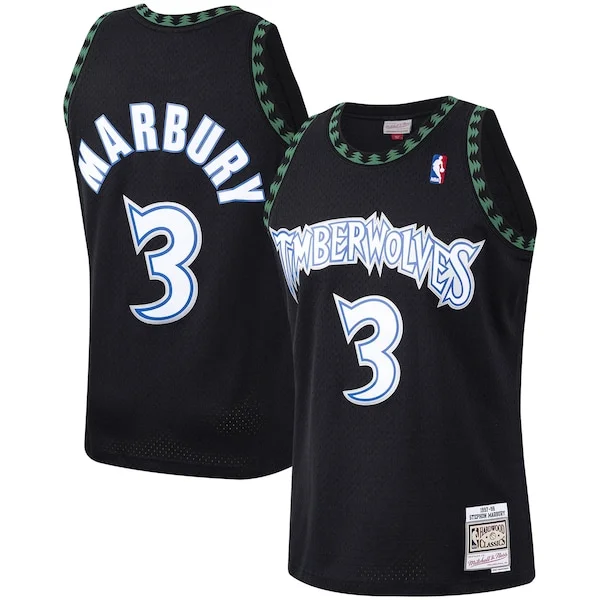 Sofisticato Stephon Marbury Minnesota Timberwolves 1997/98 Hardwood Classics Swingman Jersey Black