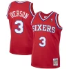 Sofisticato Stupendo Comodo Allen Iverson Philadelphia 76ers 2001/02 Hardwood Classics Swingman Jersey Red/White