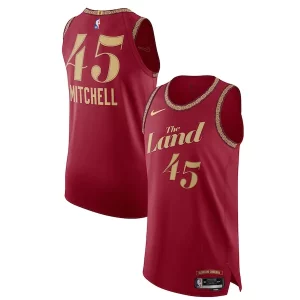 Sofisticato Versatile Nike Donovan Mitchell Cleveland Cavaliers Authentic Jersey City Edition Wine