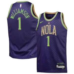 Sofisticato Zion Williamson New Orleans Pelicans Nike Youth 2024/25 Swingman Player Jersey City Edition Purple