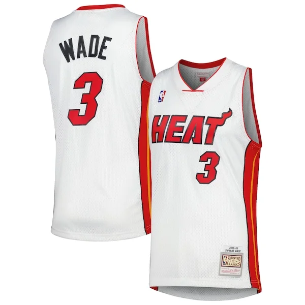Splendido Dwyane Wade Miami Heat 2001/02 Hardwood Classics Swingman Jersey White
