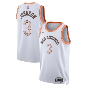 Splendido Lussuoso Eccezionale Keldon Johnson San Antonio Spurs Nike Unisex 2023/24 Swingman Jersey White City Edition