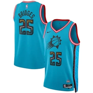 Splendido Lussuoso Mikal Bridges Phoenix Suns Nike Unisex 2022/23 Swingman Jersey City Edition Turquoise