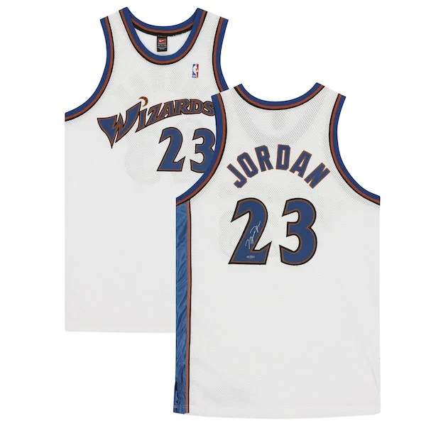 Splendido Michael Jordan Washington Wizards Authentic Autographed White Nike Jersey