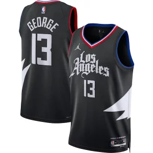 Splendido Raffinato Attraente Paul George LA Clippers Jordan Brand Unisex Swingman Jersey Statement Edition Black