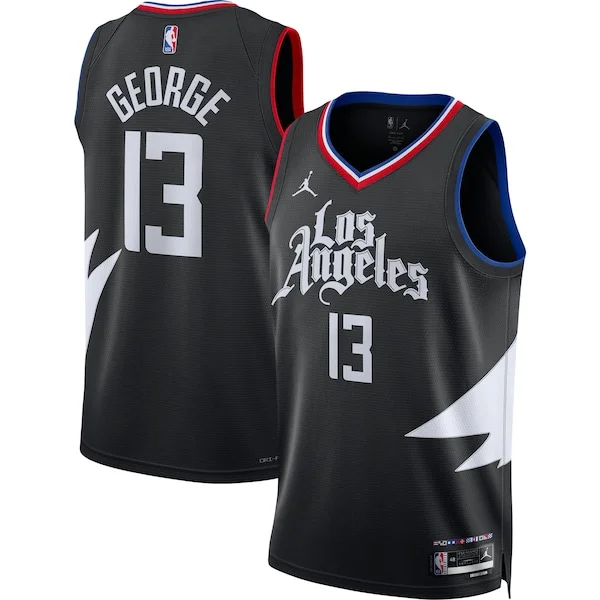 Splendido Raffinato Attraente Paul George LA Clippers Jordan Brand Unisex Swingman Jersey Statement Edition Black