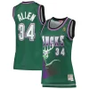 Carino Raffinato Ray Allen Milwaukee Bucks Women's 1996/97 Hardwood Classics Swingman Jersey Green