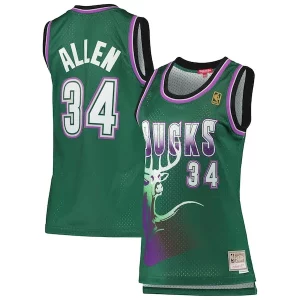 Carino Raffinato Ray Allen Milwaukee Bucks Women's 1996/97 Hardwood Classics Swingman Jersey Green