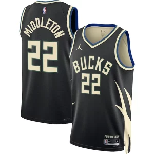 Splendido Robusto Khris Middleton Milwaukee Bucks Jordan Brand Unisex Swingman Jersey Statement Edition Black