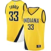 Splendido Robusto Myles Turner Indiana Pacers Fast Break Replica Jersey Statement Edition Gold
