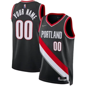 Splendido Sofisticato Incantevole Portland Trail Blazers Nike 2021/22 Diamond Swingman Custom Jersey Icon Edition Black