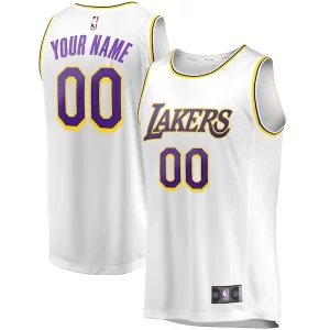 Splendido Versatile Stupendo Los Angeles Lakers Youth Fast Break Replica Custom Jersey Association Edition White