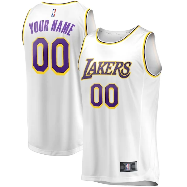 Splendido Versatile Stupendo Los Angeles Lakers Youth Fast Break Replica Custom Jersey Association Edition White