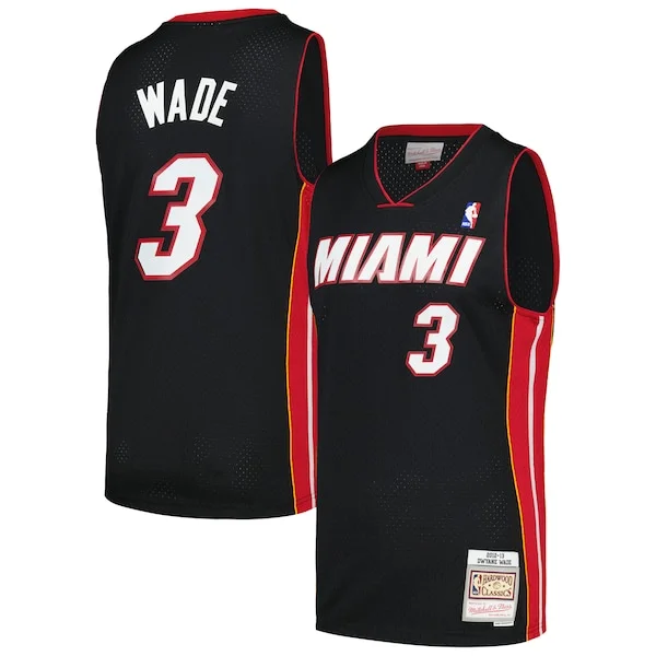 Stupendo Accattivante Dwyane Wade Miami Heat 2012/13 Hardwood Classics Swingman Jersey Black