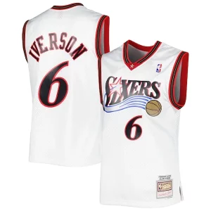 Stupendo Allen Iverson Philadelphia 76ers 2001/02 Hardwood Classics Swingman Jersey White/Red