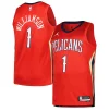 Stupendo Cool Classico Zion Williamson New Orleans Pelicans Jordan Brand Swingman Player Jersey Statement Edition Red