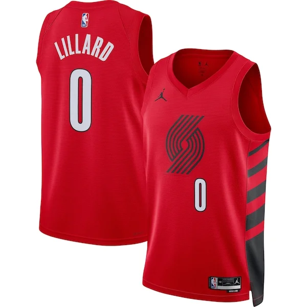 Stupendo Damian Lillard Portland Trail Blazers Jordan Brand Unisex Swingman Jersey Statement Edition Red