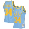 Stupendo Delizioso Shaquille O'Neal Los Angeles Lakers 2001/02 Hardwood Classics Swingman Jersey Powder Blue