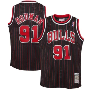 Fascinante Trendy Raffinato Dennis Rodman Chicago Bulls Youth 1995/96 Hardwood Classics Swingman Jersey Black
