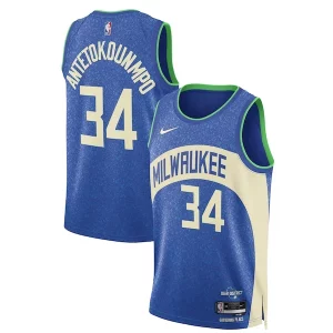 Stupendo Elegante Giannis Antetokounmpo Milwaukee Bucks Nike Unisex 2023/24 Swingman Jersey Blue City Edition