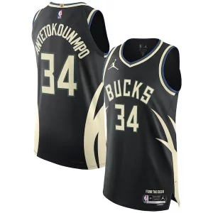 Stupendo Giannis Antetokounmpo Milwaukee Bucks Jordan Brand Authentic Player Jersey Statement Edition Black
