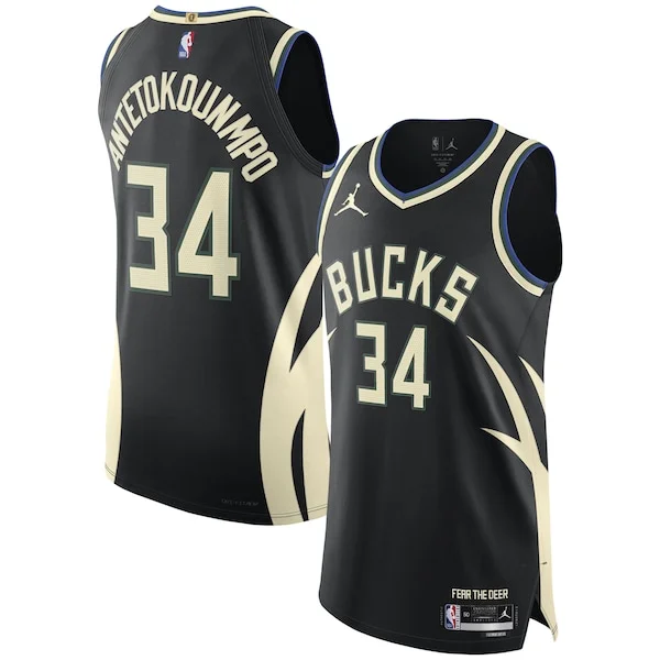 Stupendo Giannis Antetokounmpo Milwaukee Bucks Jordan Brand Authentic Player Jersey Statement Edition Black