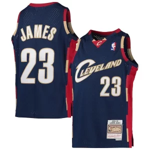 Stupendo LeBron James Cleveland Cavaliers Youth 2008 09 Hardwood Classics Swingman Jersey Navy