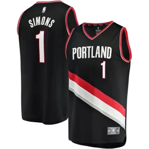 Stupendo Lussuoso Cool Anfernee Simons Portland Trail Blazers Youth Fast Break Player Jersey Icon Edition Black