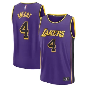 Stupendo Lussuoso Dalton Knecht Los Angeles Lakers Fast Break Replica Player Jersey Statement Edition Purple