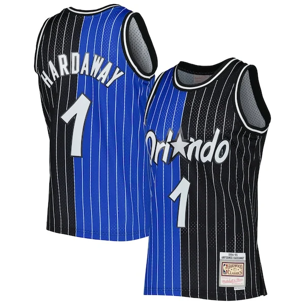 Stupendo Penny Hardaway Orlando Magic Hardwood Classics 1994/95 Split Swingman Jersey Blue/Black