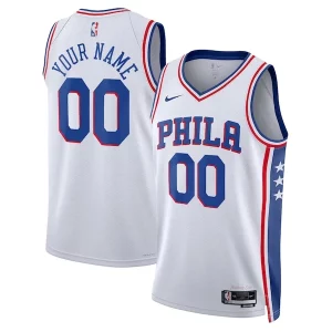 Stupendo Philadelphia 76ers Nike Unisex 2022/23 Swingman Custom Jersey White Association Edition