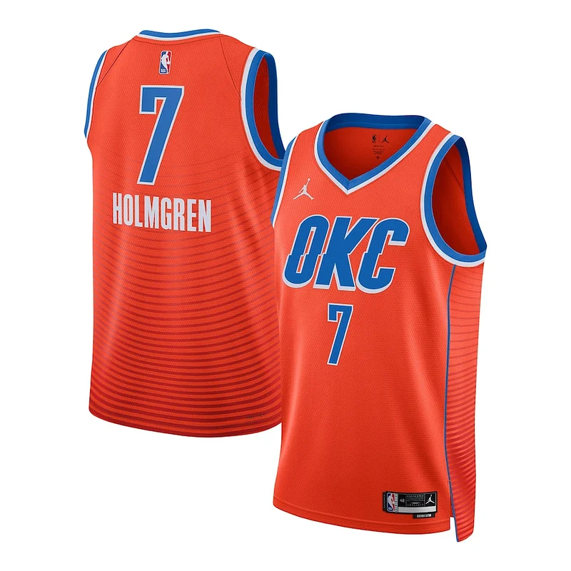 Magnifico Gorgeous Chet Holmgren Oklahoma City Thunder Jordan Brand Unisex Swingman Jersey Statement Edition Orange