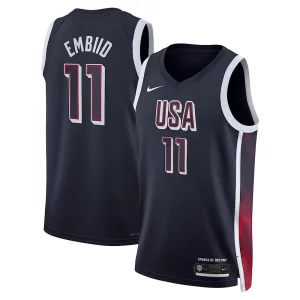 Splendido Joel Embiid Unisex Nike Men's USA Basketball 2024 Swingman Player Jersey Navy