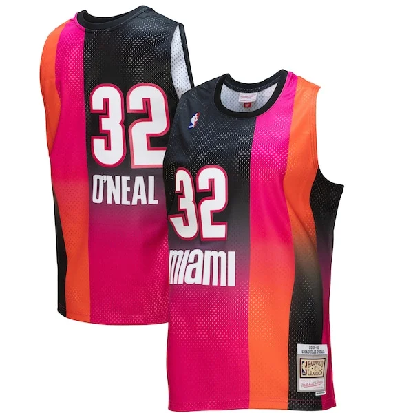 Stupendo Shaquille O'Neal Miami Heat 2005/06 Hardwood Classics Fadeaway Swingman Player Jersey Pink/Black