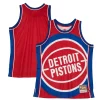 Trendy Bellissimo Detroit Pistons Hardwood Classics Blown Out Fashion Jersey Red