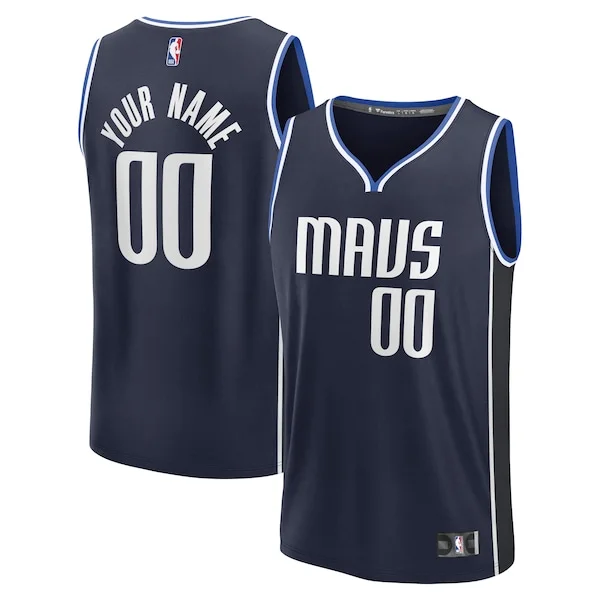 Trendy Dallas Mavericks Custom Fast Break Jersey Statement Edition Navy/Blue