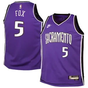 Trendy De'Aaron Fox Sacramento Kings Nike Youth 2024/25 Swingman Jersey Purple Classic Edition