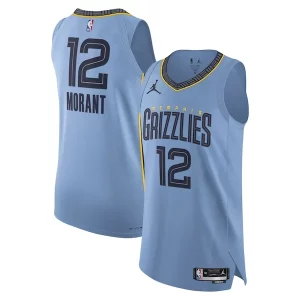 Trendy Ja Morant Memphis Grizzlies Jordan Brand Authentic Player Jersey Statement Edition Light Blue