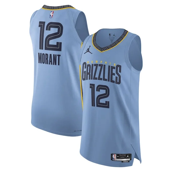 Trendy Ja Morant Memphis Grizzlies Jordan Brand Authentic Player Jersey Statement Edition Light Blue