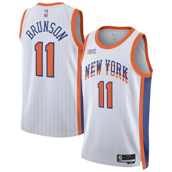 Trendy Jalen Brunson New York Knicks Nike Unisex 2024/25 Swingman Player Jersey City Edition White