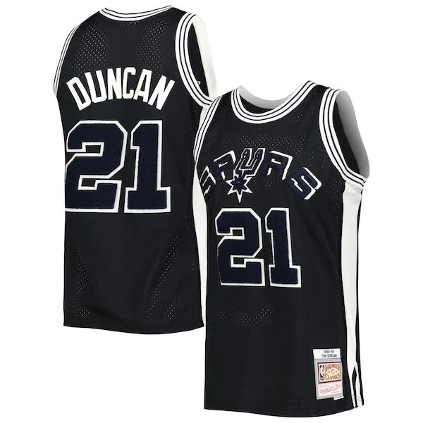 Trendy Meraviglioso Robusto Tim Duncan San Antonio Spurs 1998/99 Hardwood Classics Off Court Swingman Jersey Black