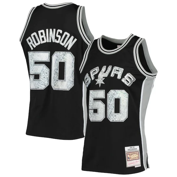 Trendy Ottimo Prestigioso David Robinson San Antonio Spurs 1998/99 Hardwood Classics NBA 75th Anniversary Diamond Swingman Jersey Black