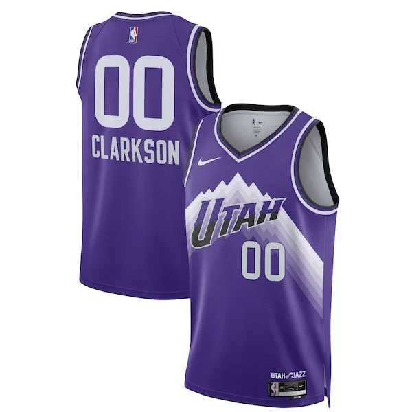 Trendy Ottimo Splendido Jordan Clarkson Utah Jazz Nike Unisex 2023/24 Swingman Jersey Purple City Edition