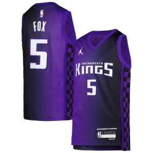 Trendy Sofisticato De'Aaron Fox Sacramento Kings Jordan Brand Youth Swingman Jersey Statement Edition Purple