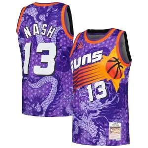 Trendy Steve Nash Phoenix Suns 1996/97 Hardwood Classics Asian Heritage 6.0 Swingman Throwback Player Jersey Purple