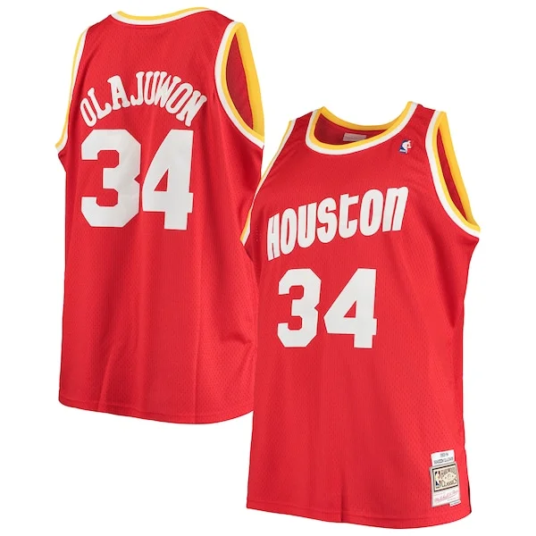 Trendy Versatile Hakeem Olajuwon Houston Rockets 1993/94 Big & Tall Hardwood Classics Swingman Jersey Red