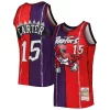 Trendy Vince Carter Toronto Raptors Hardwood Classics 1998/99 Split Swingman Jersey Purple/Red